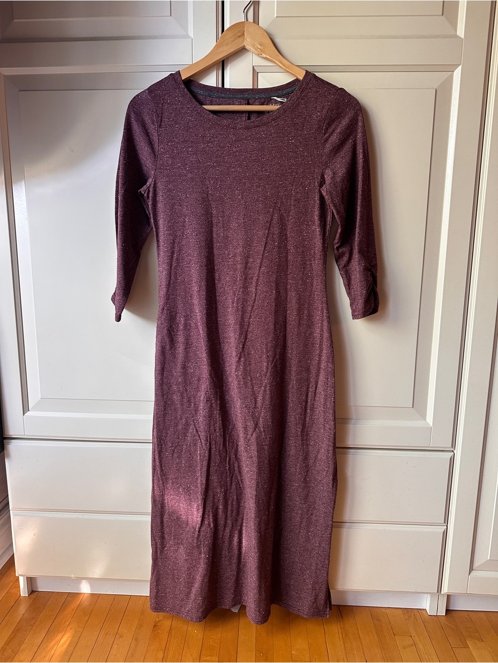 Toad&Co Plum 3/4 Long Sleeve Jersey Dress